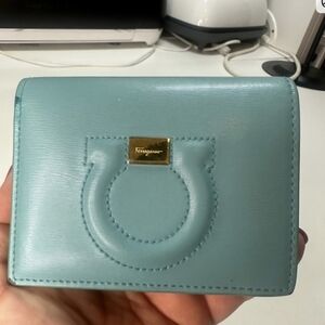 Women's Salvatore Ferragamo Wallet One Size Teal Navy